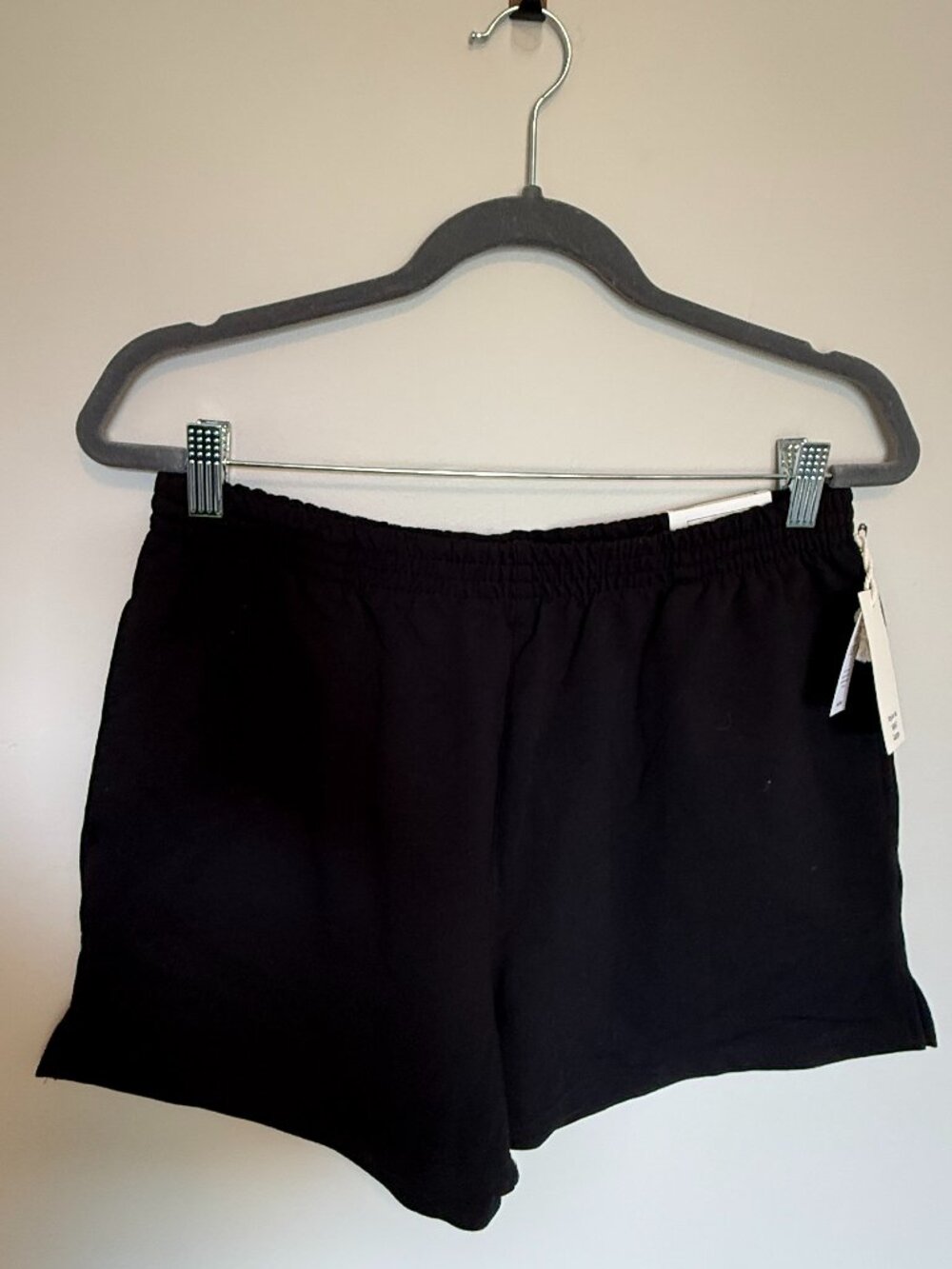 Reflex Black Lounge Shorts Women’s Large Elastic Waist Casual Comfortable NEW